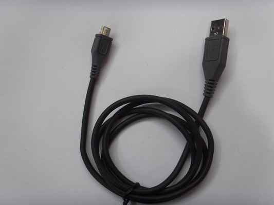 OEM 12V काले मिनी USB कार अभियोक्ता अनुकूलक केबल iPhone 4 के लिए 1.0 मीटर